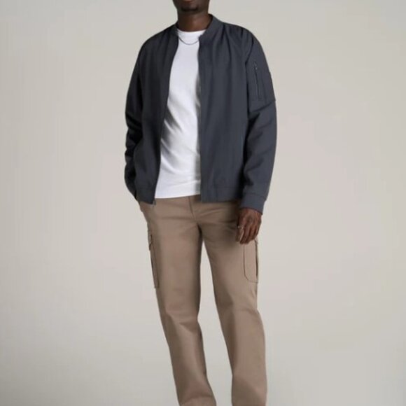 American Tall – Size 28T Camo Green – TAPERED-FIT Stretch Cotton Cargo Jogger Pa - Picture 6 of 7